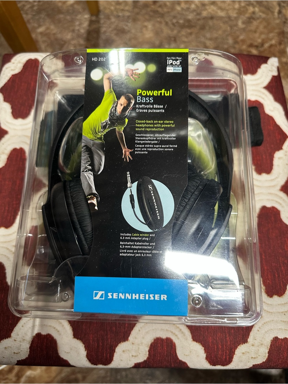 Sennheiser HD 202 On-Ear Headphones - Black